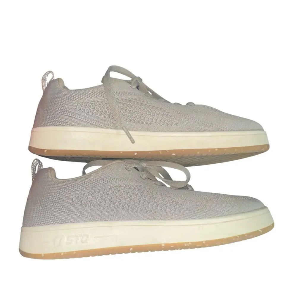 STQ Women’s Sneakers Size 8.5 Gray Knit Comfort Walking Shoes